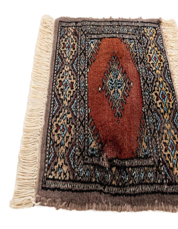 Detail image of 1' 1 x 1' 1 Hand Knotted Bokhara Oriental Wool Square Rug