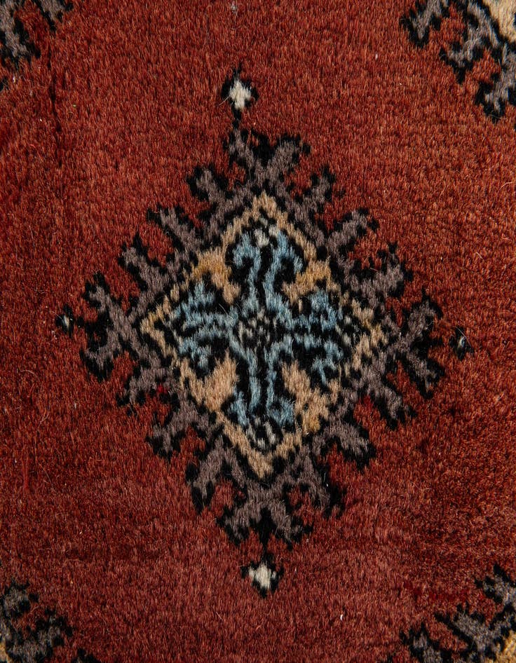 Detail image of 1' 1 x 1' 1 Hand Knotted Bokhara Oriental Wool Square Rug