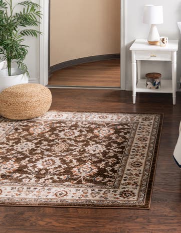 Brown Charlotte Square Rug