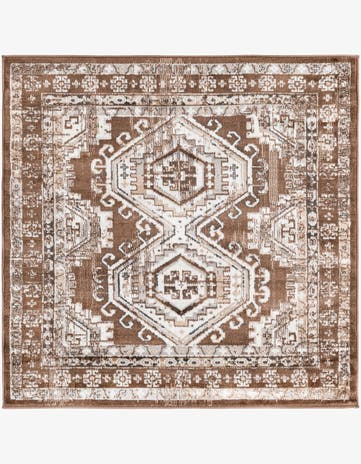 Brown Charlotte Square Rug
