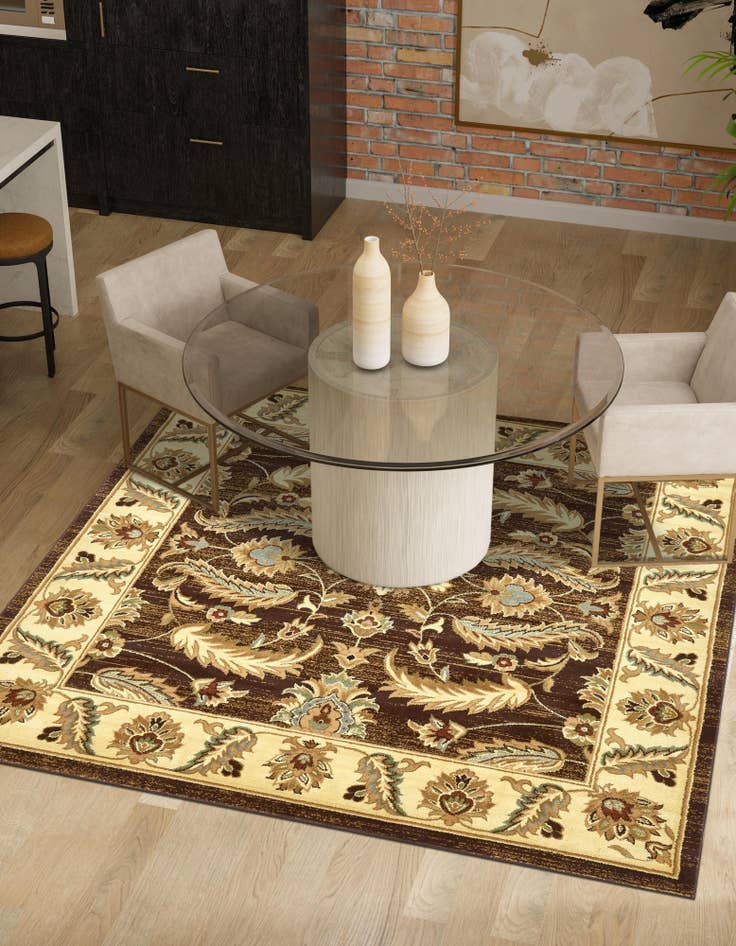 Detail image of 4' x 4' Classic Agra Square Rug