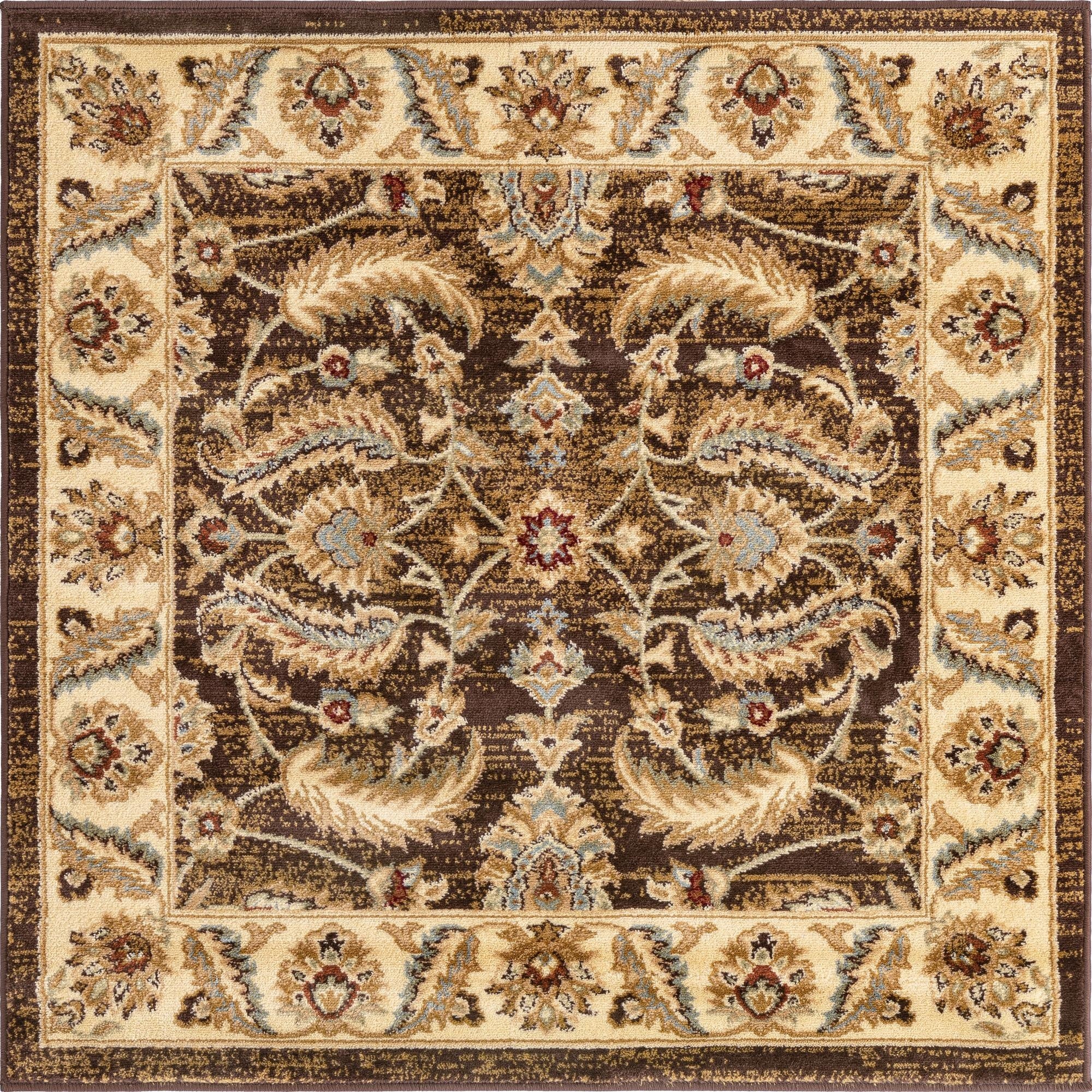 4' x 4' Classic Agra Square Rug