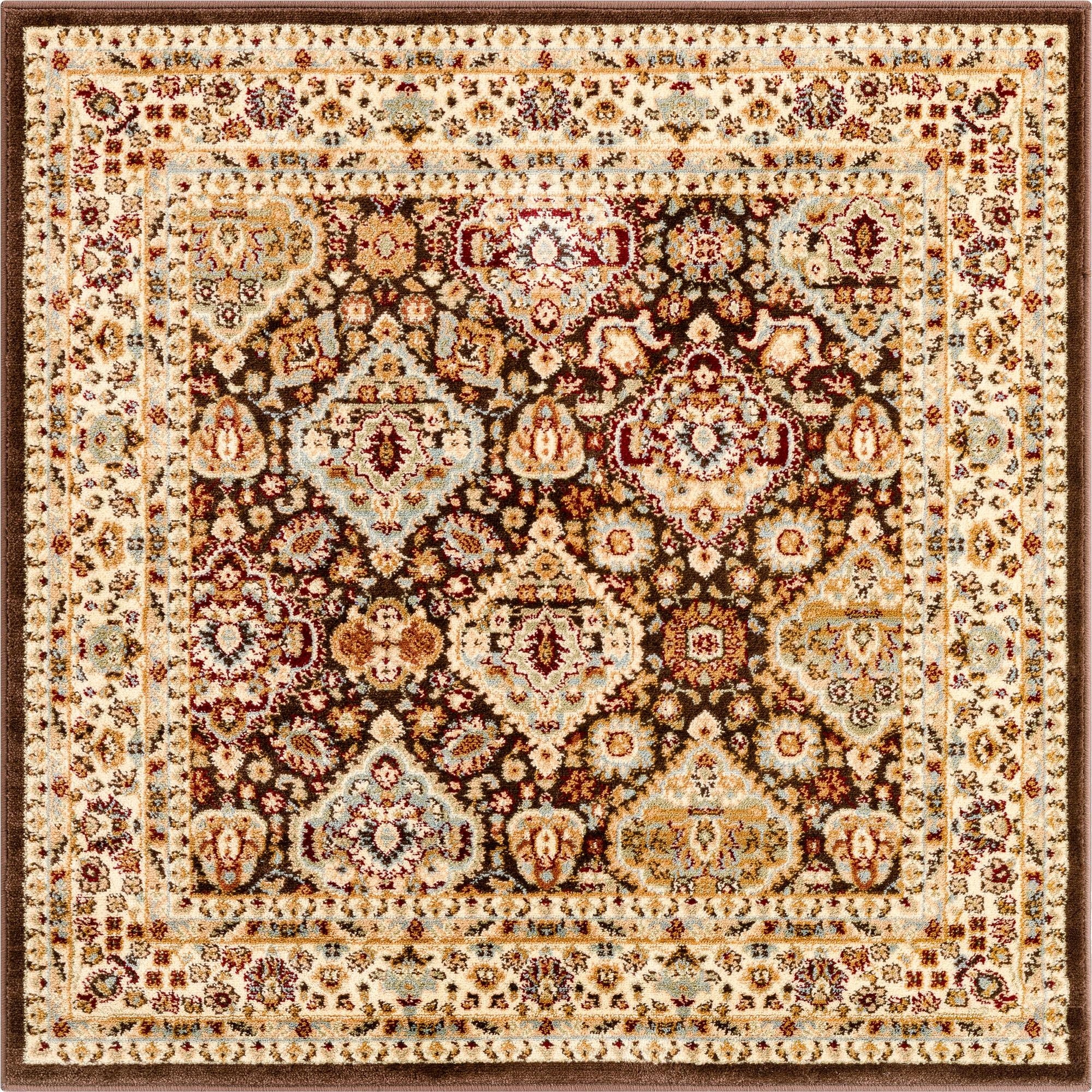 4' x 4' Classic Agra Square Rug