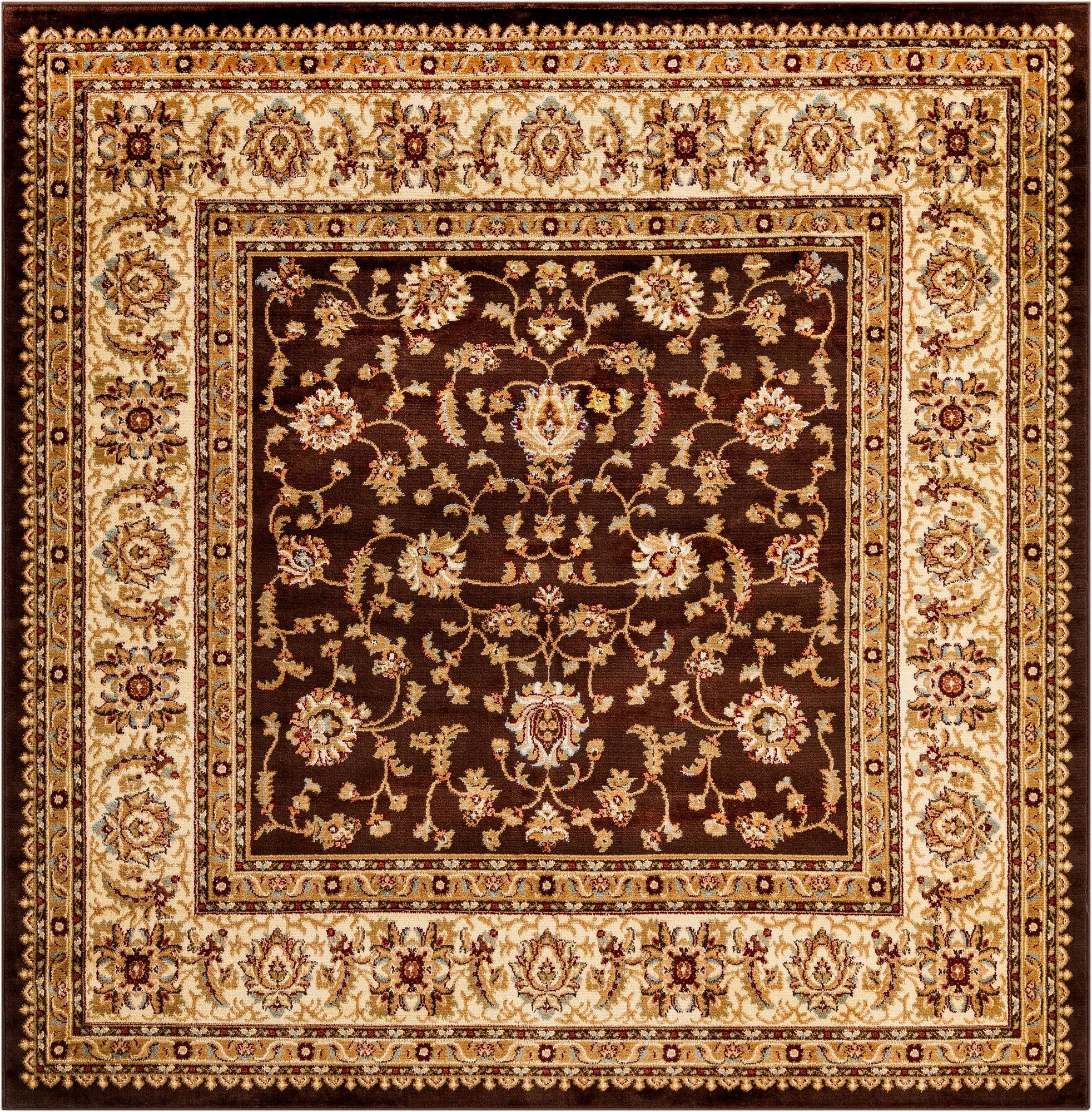7' x 7' Classic Agra Square Rug