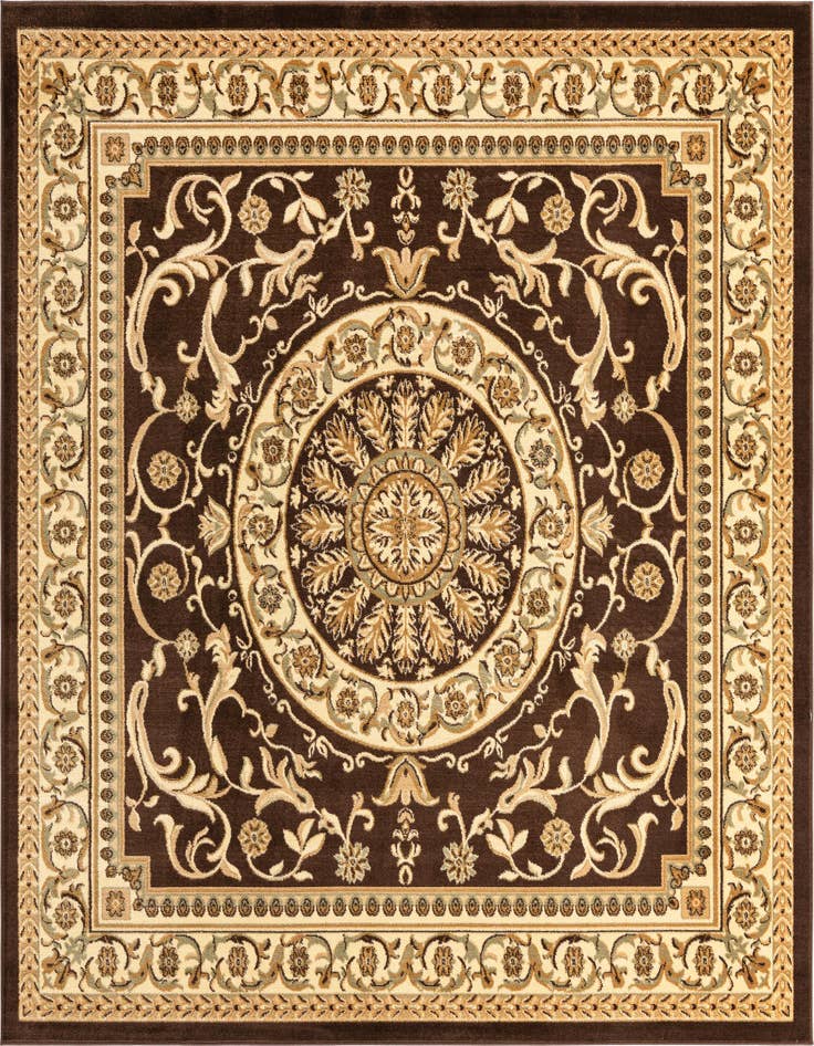 Detail image of 7' 10 x 7' 10 Classic Aubusson Square Rug