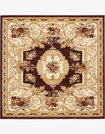 6' x 6' Classic Aubusson Square Rug