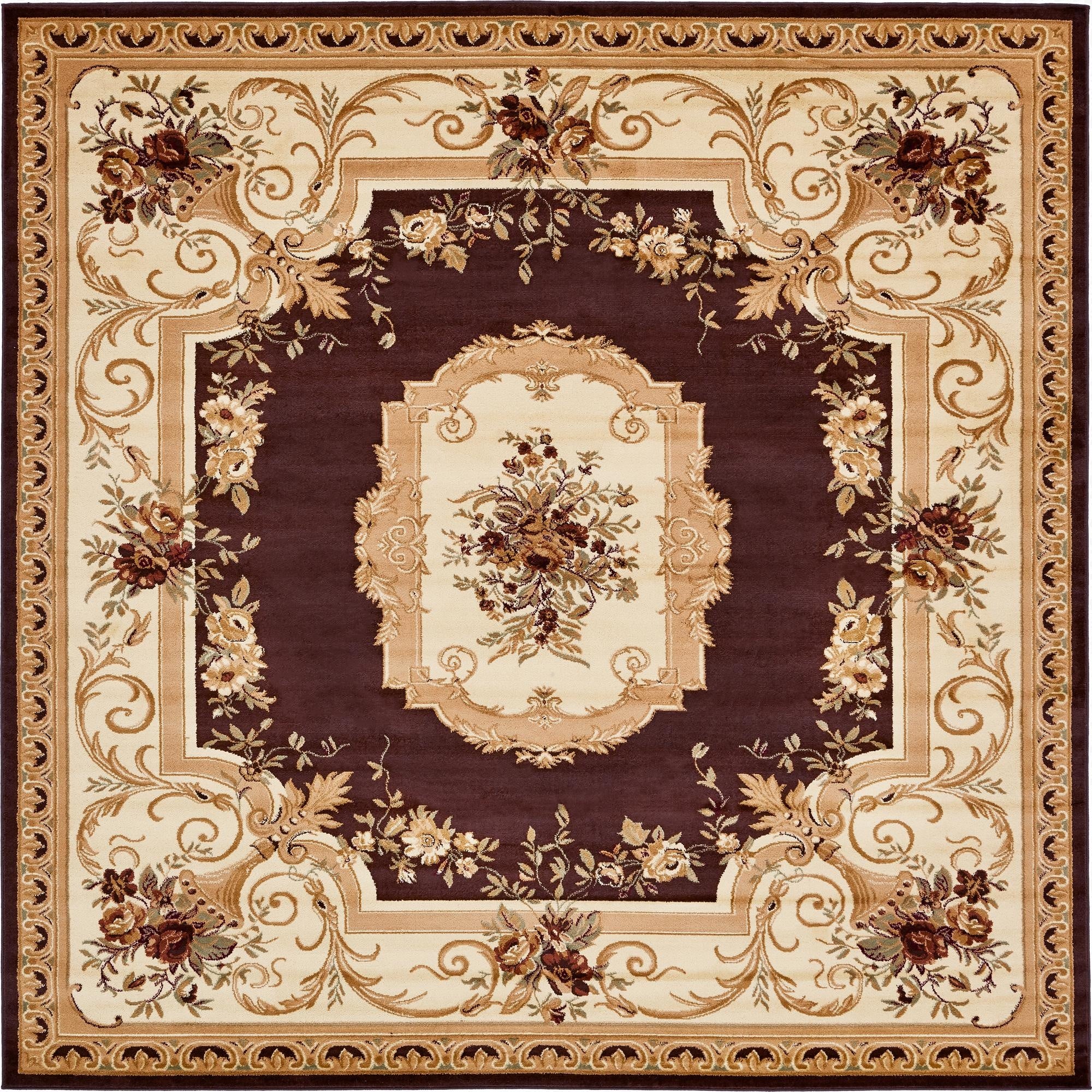 10' x 10' Classic Aubusson Square Rug