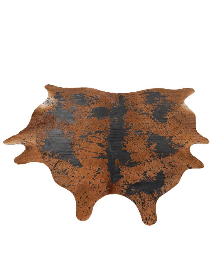 Detail image of 6' 8 x 6' 8 Cowhide Leather Square Rug