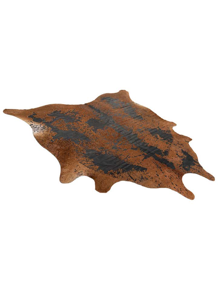 6' 8 x 6' 8 Cowhide Leather Square Rug