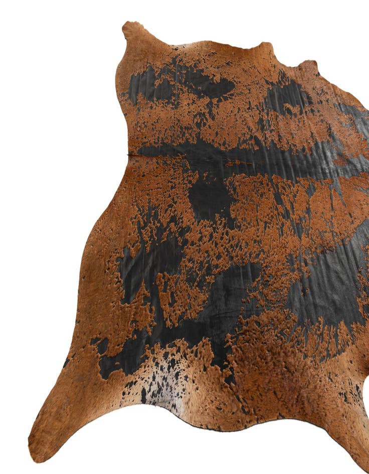 Detail image of 6' 8 x 6' 8 Cowhide Leather Square Rug