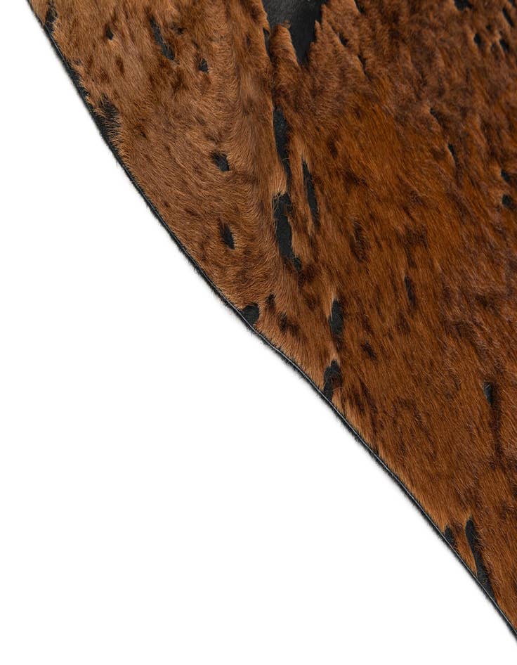 Detail image of 6' 8 x 6' 8 Cowhide Leather Square Rug
