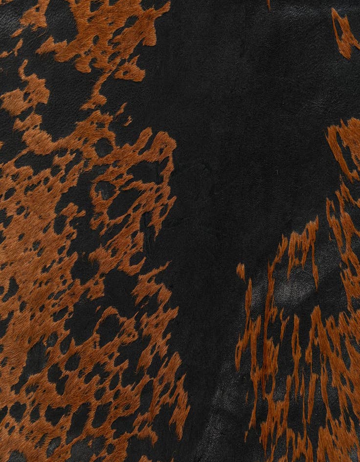 Detail image of 6' 8 x 6' 8 Cowhide Leather Square Rug