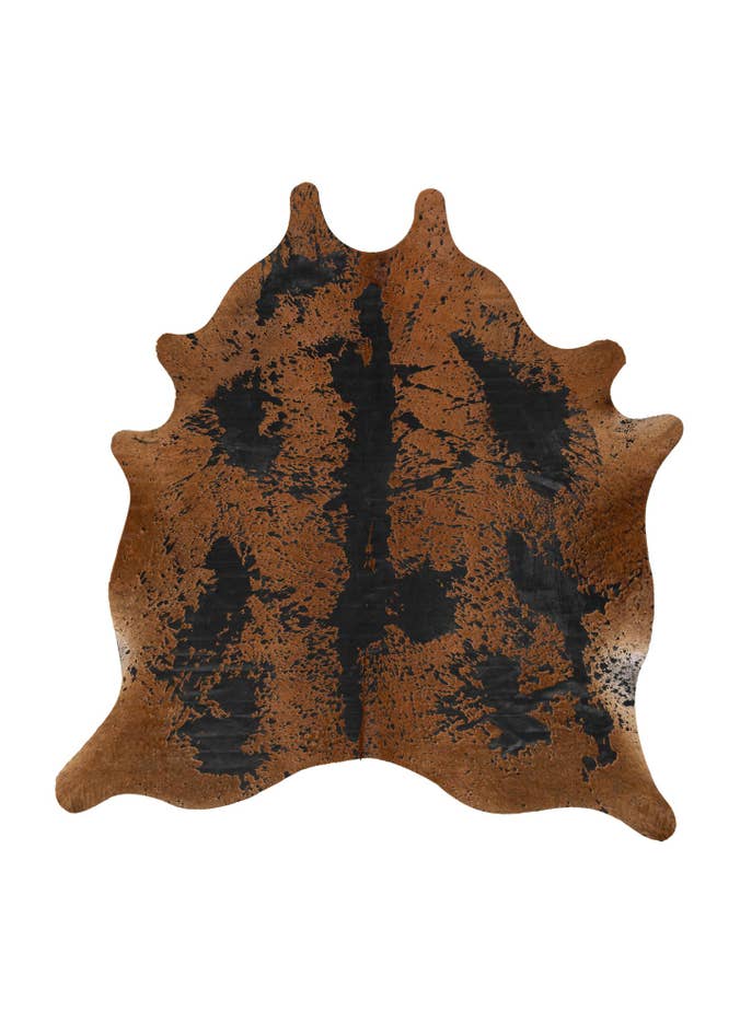 Detail image of 6' 8 x 6' 8 Cowhide Leather Square Rug