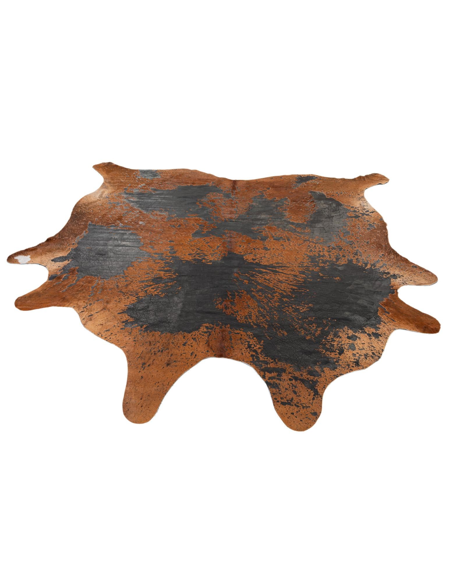 7' 8 x 7' 8 Cowhide Leather Square Rug