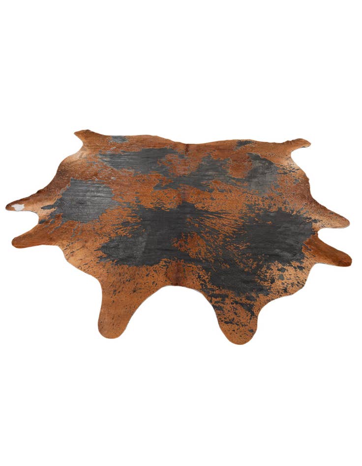 Detail image of 7' 8 x 7' 8 Cowhide Leather Square Rug