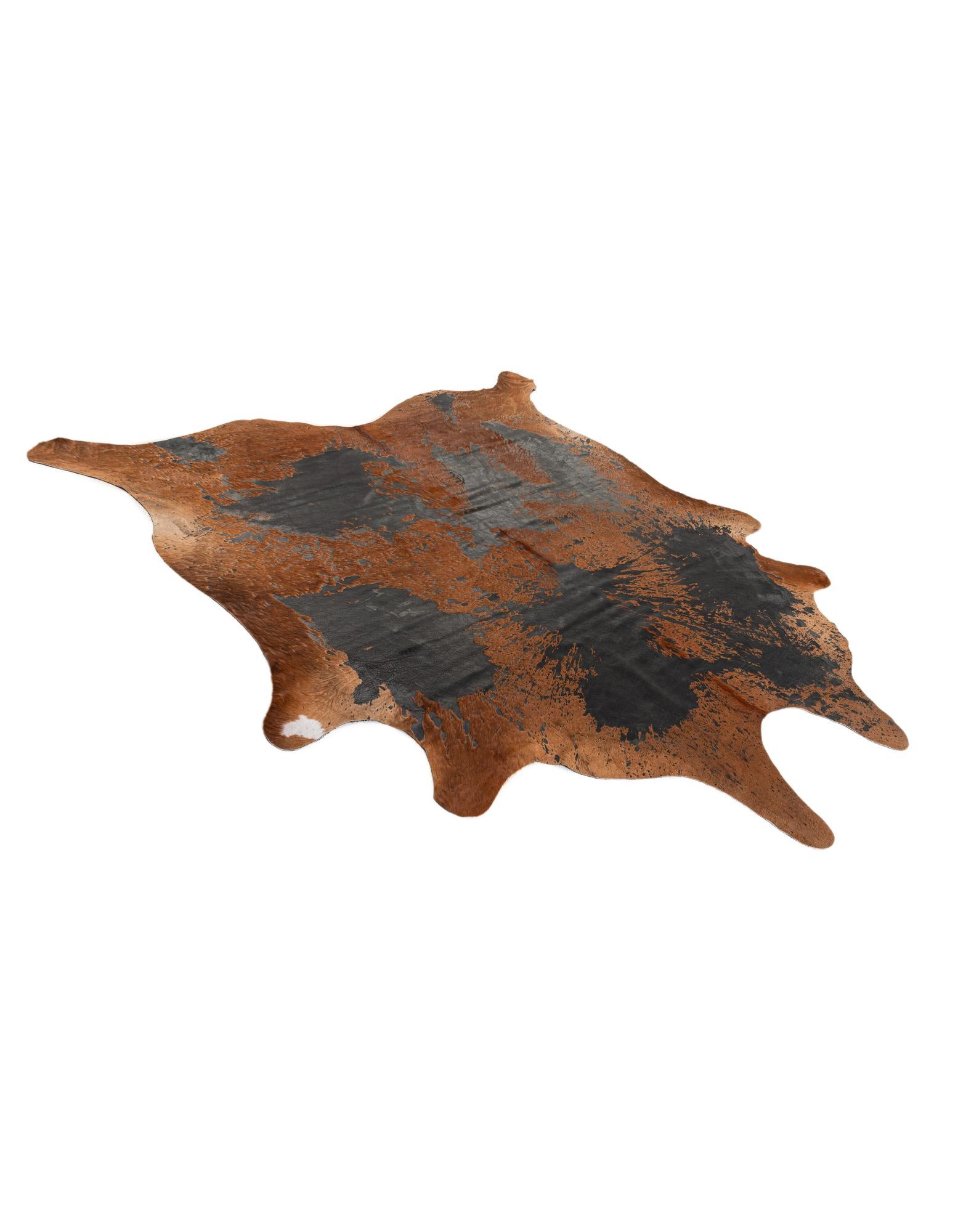 7' 8 x 7' 8 Cowhide Leather Square Rug