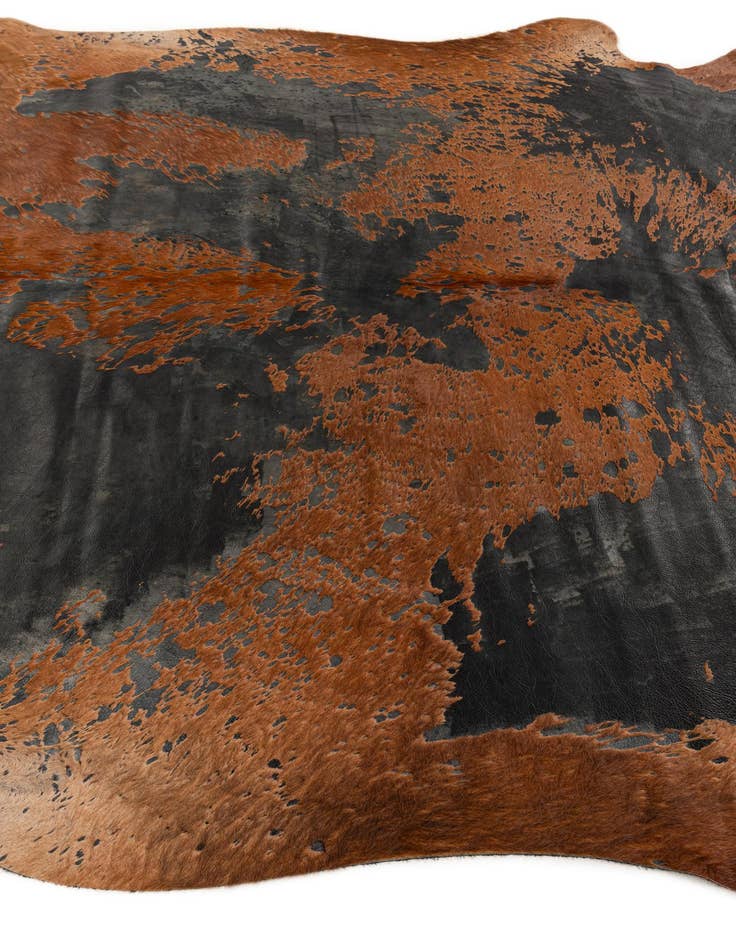 Detail image of 7' 8 x 7' 8 Cowhide Leather Square Rug