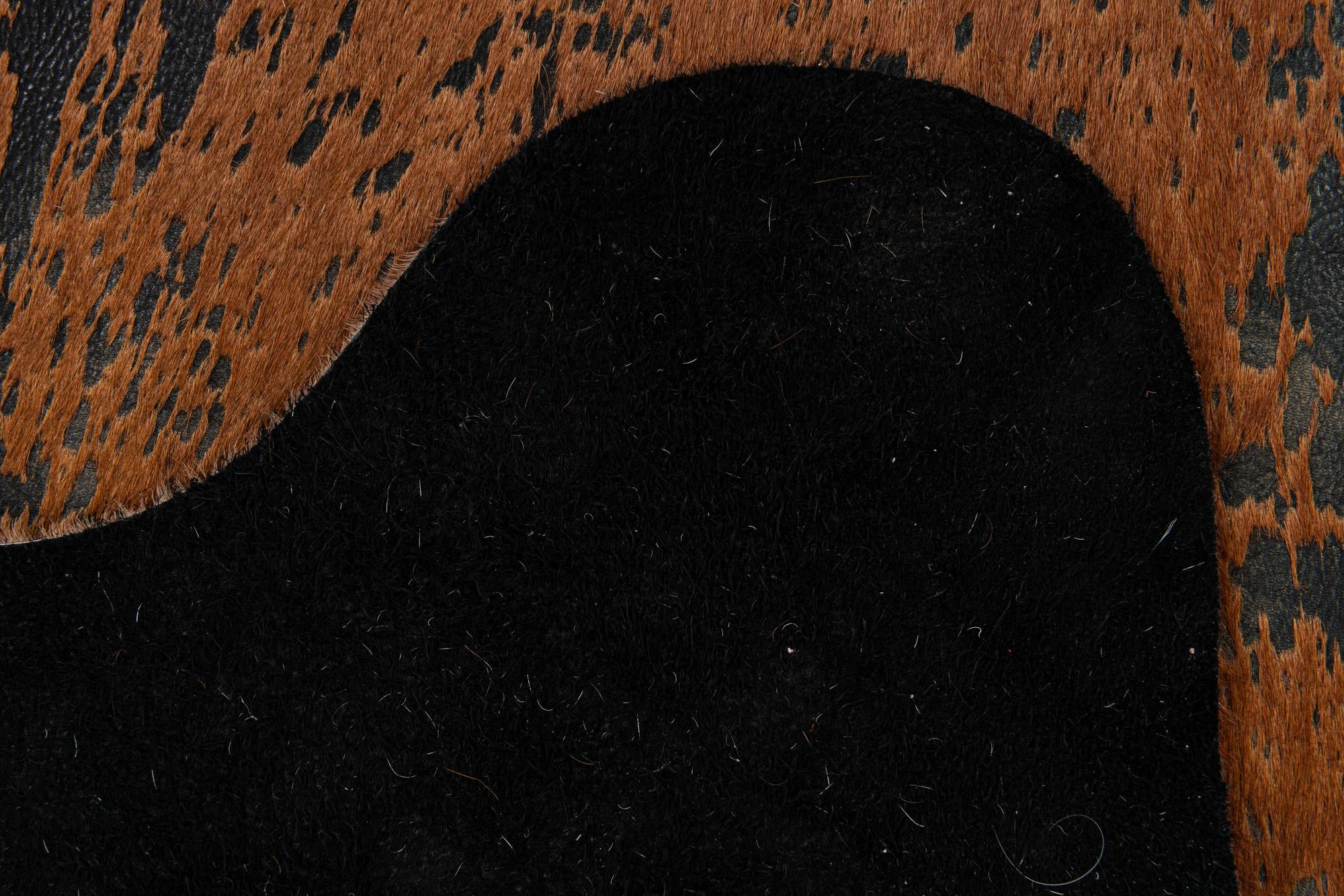7' 8 x 7' 8 Cowhide Leather Square Rug