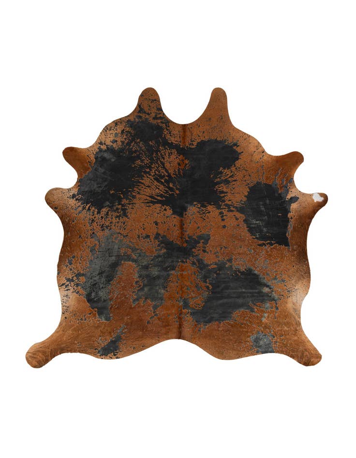 Detail image of 7' 8 x 7' 8 Cowhide Leather Square Rug