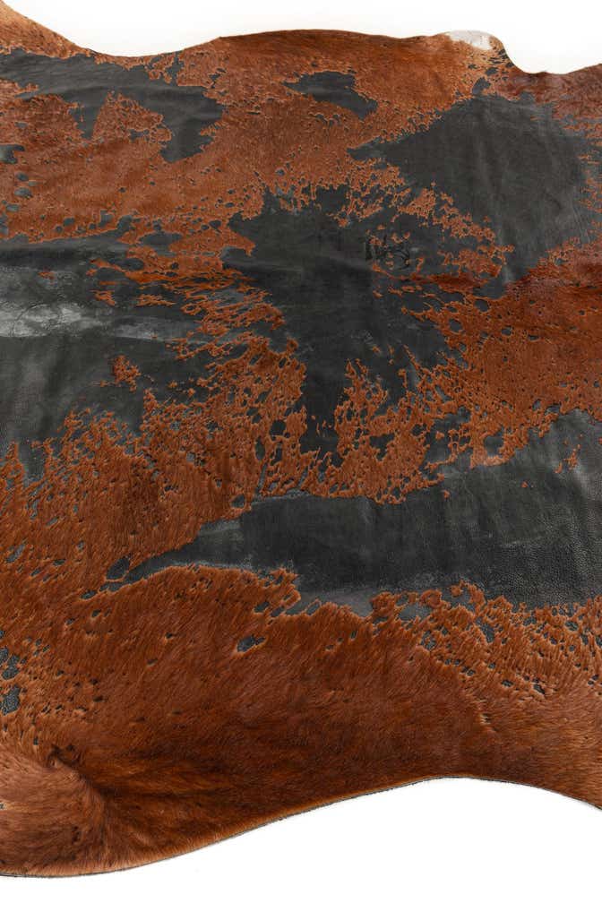 7' 1 x 7' 5 Cowhide Leather Square Rug