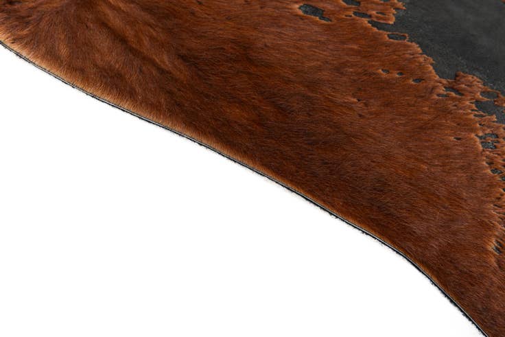 Detail image of 7' 1 x 7' 5 Cowhide Leather Square Rug