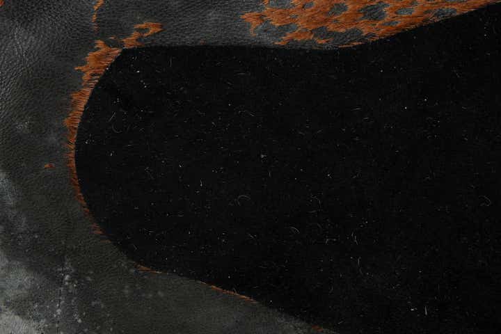 7' 1 x 7' 5 Cowhide Leather Square Rug