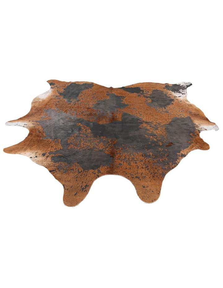 7' 3 x 7' 8 Cowhide Leather Square Rug