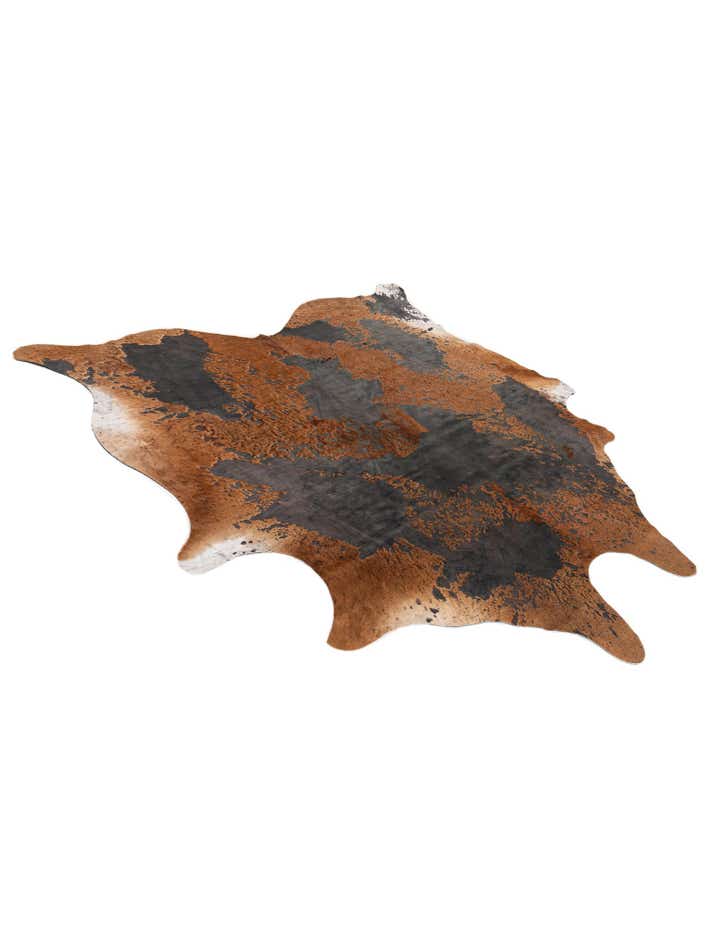 7' 3 x 7' 8 Cowhide Leather Square Rug