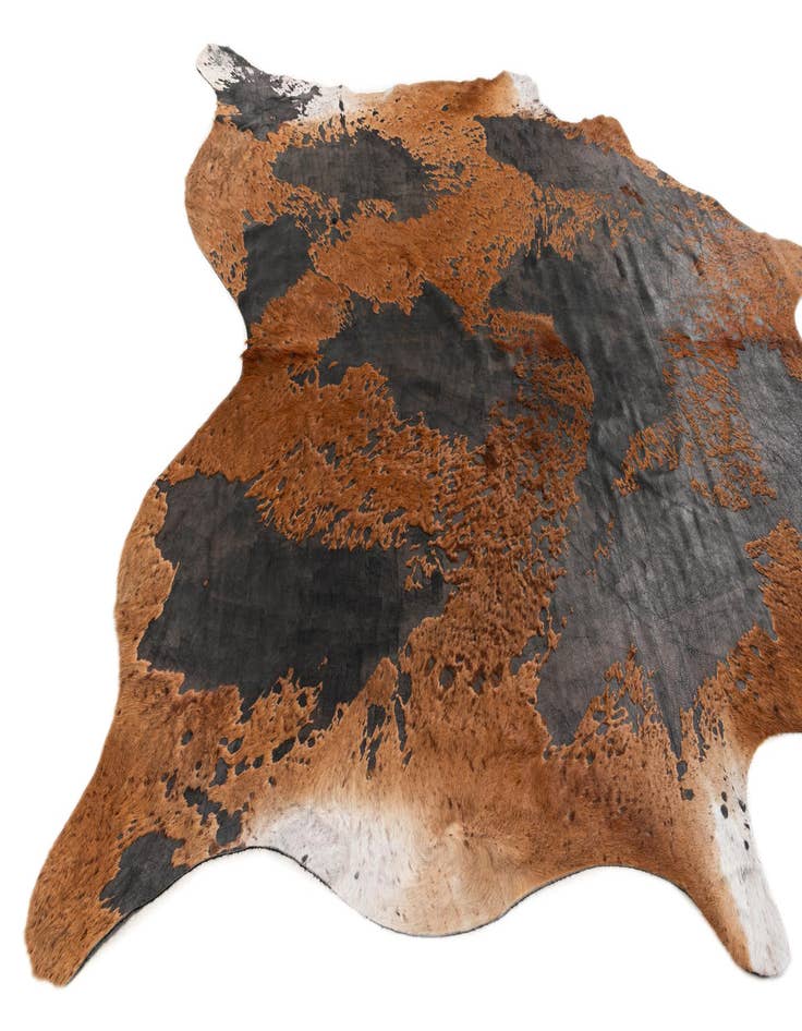 Detail image of 7' 3 x 7' 8 Cowhide Leather Square Rug