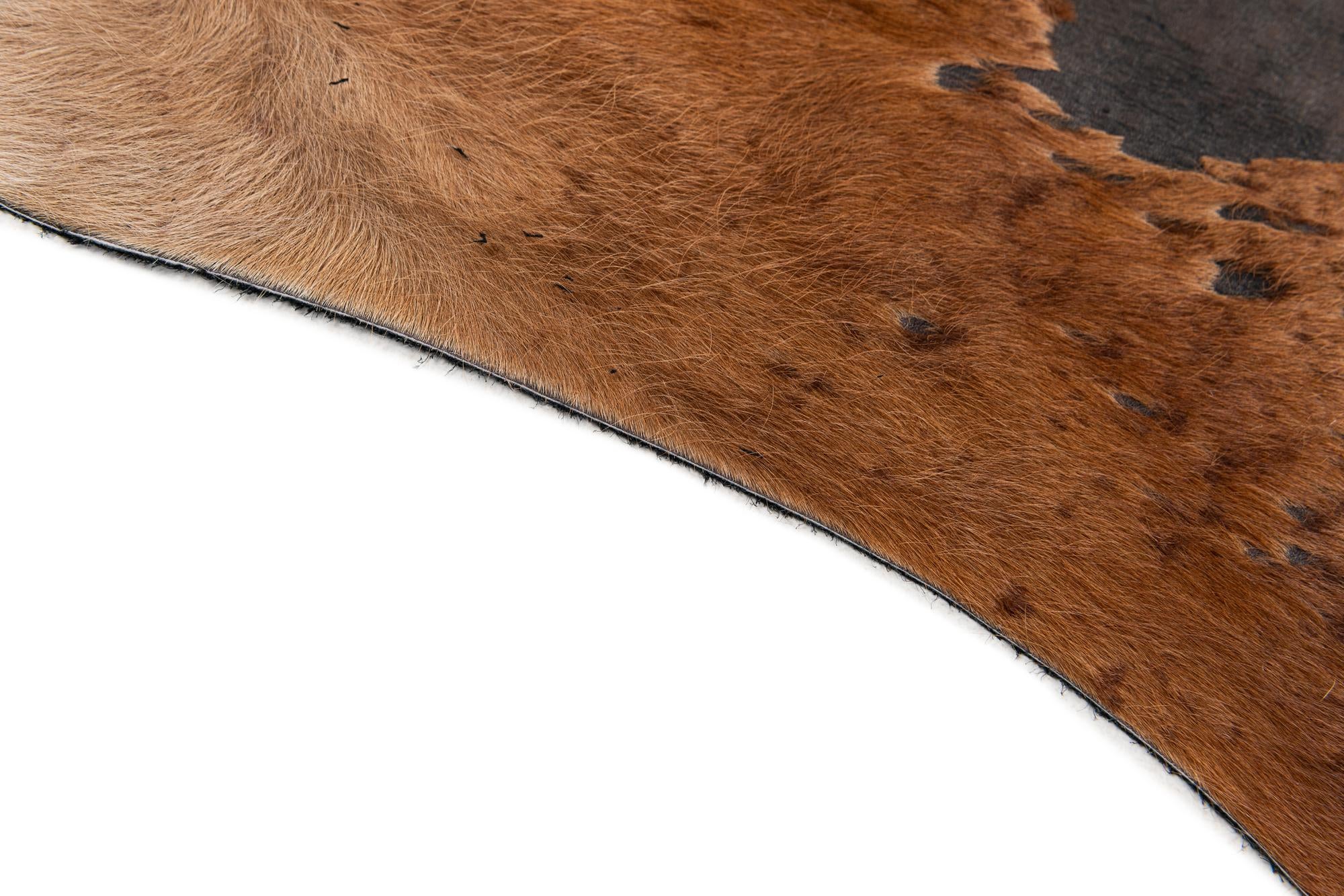 7' 3 x 7' 8 Cowhide Leather Square Rug