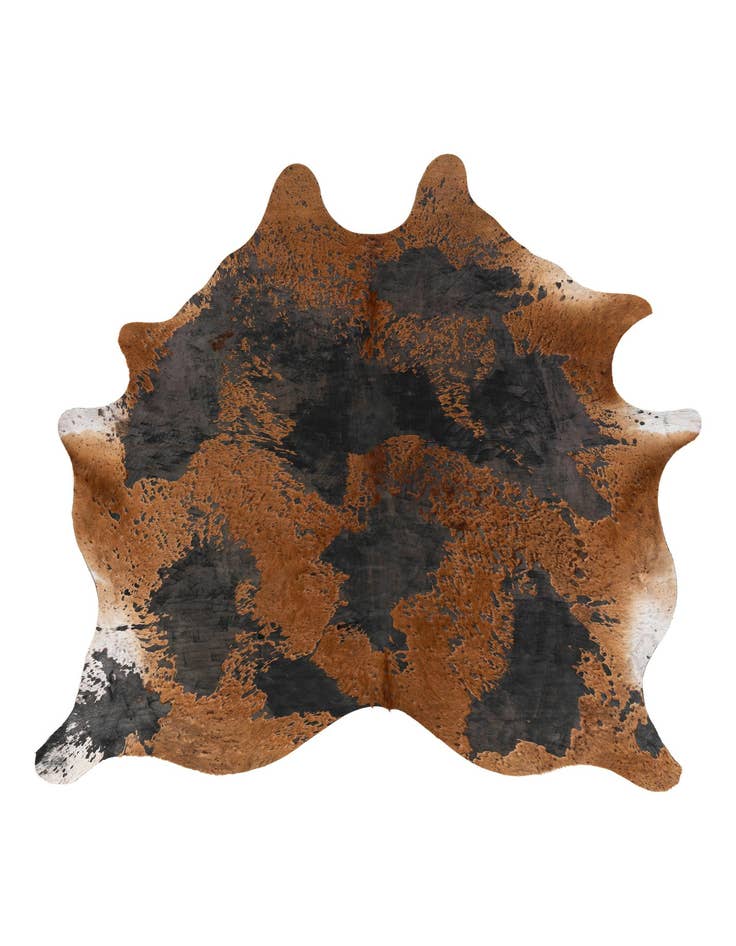 Detail image of 7' 3 x 7' 8 Cowhide Leather Square Rug