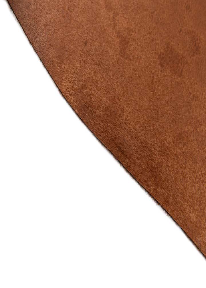 6' 6 x 6' 11 Cowhide Leather Square Rug