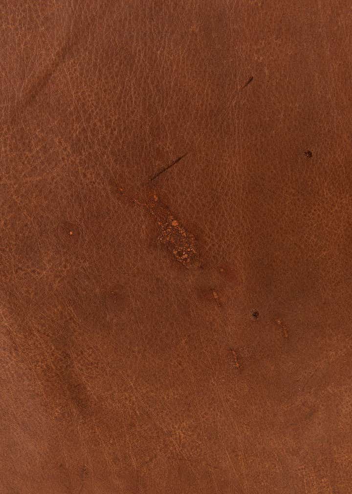 6' 6 x 6' 11 Cowhide Leather Square Rug