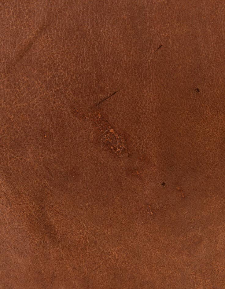 Detail image of 6' 6 x 6' 11 Cowhide Leather Square Rug