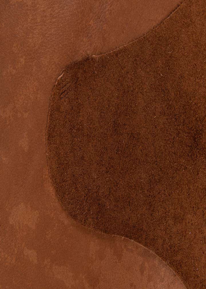 6' 6 x 6' 11 Cowhide Leather Square Rug