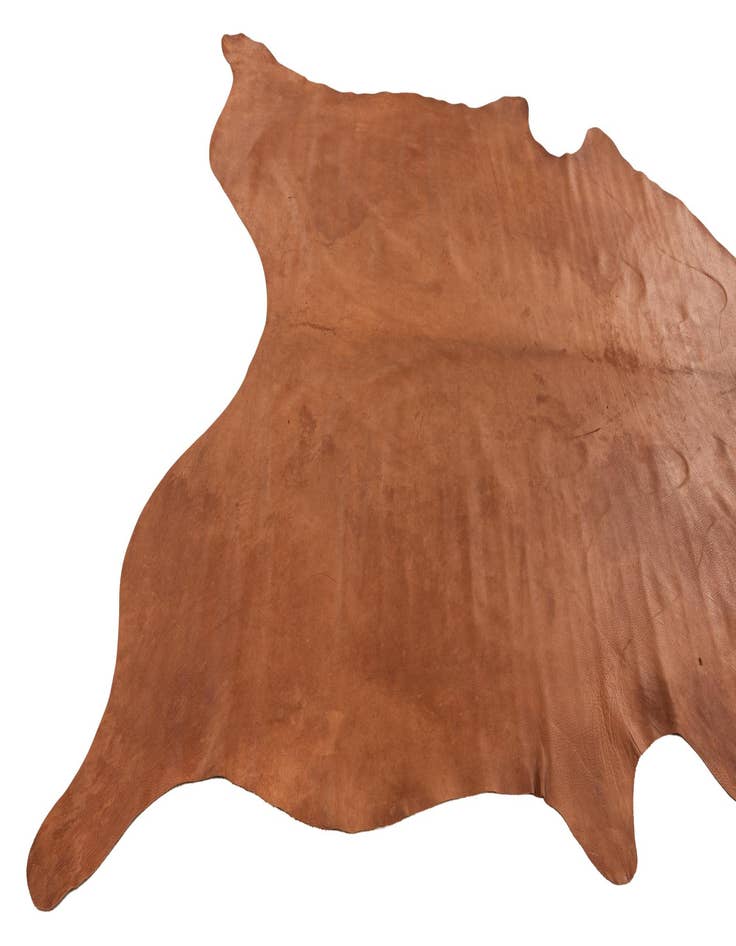 Detail image of 6' 1 x 6' 1 Cowhide Leather Square Rug