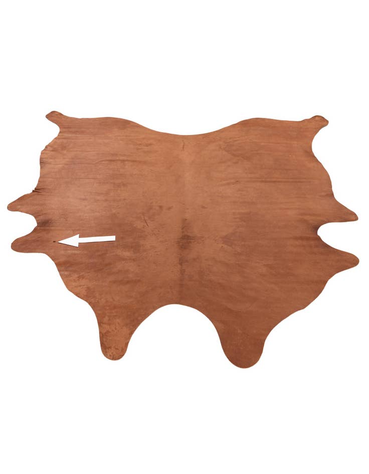 Detail image of 6' 1 x 6' 1 Cowhide Leather Square Rug