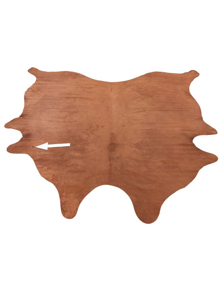 6' 1 x 6' 1 Cowhide Leather Square Rug