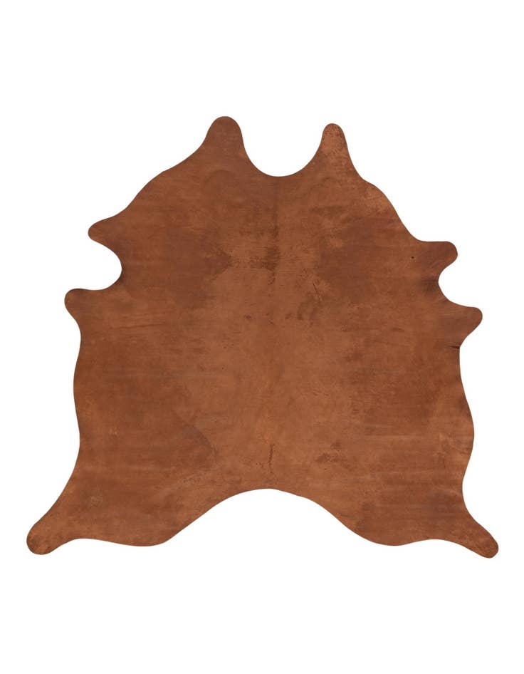 Detail image of 6' 1 x 6' 1 Cowhide Leather Square Rug