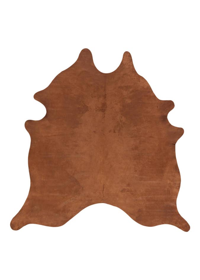 Detail image of 6' 1 x 6' 1 Cowhide Leather Square Rug
