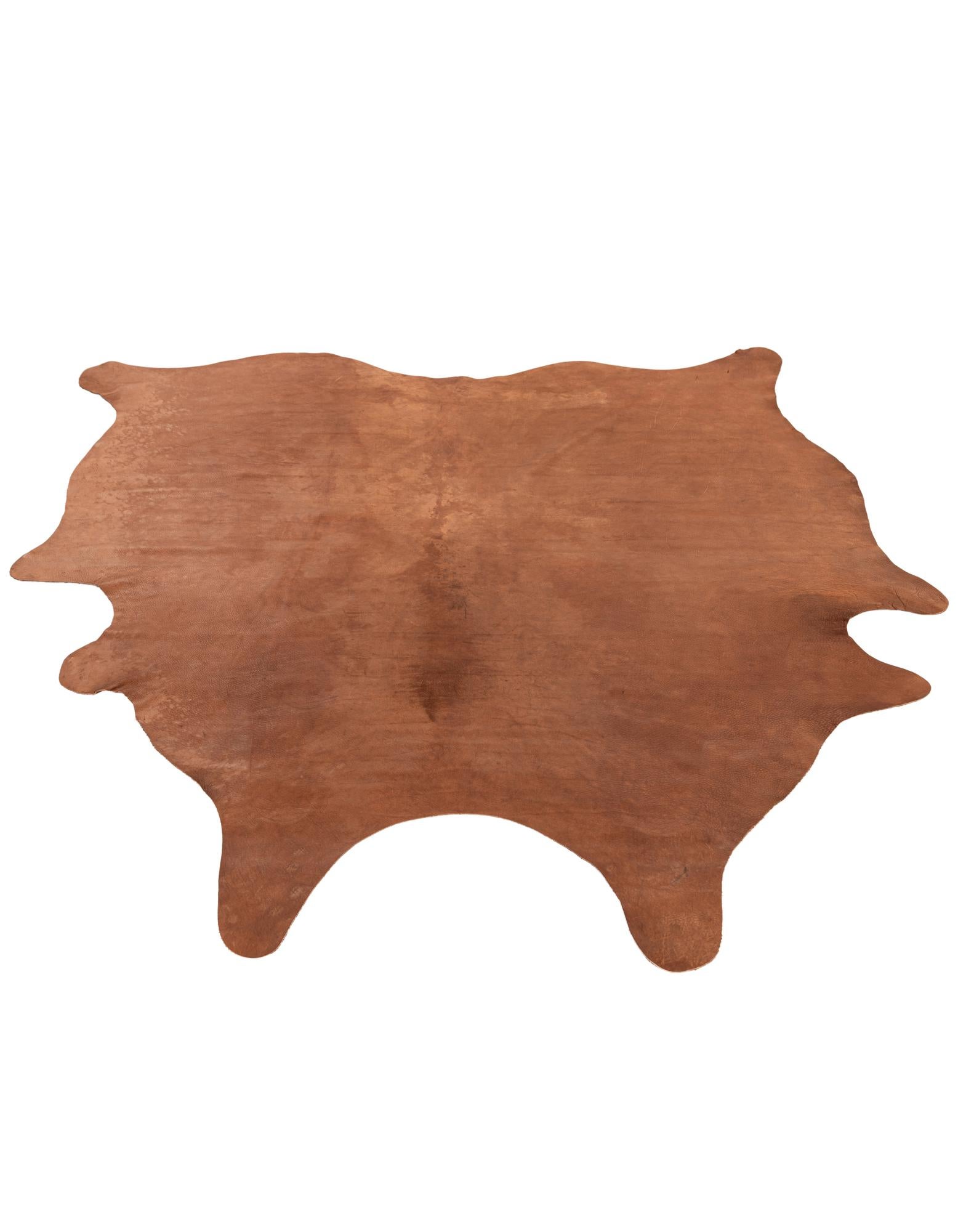 5' 11 x 6' 3 Cowhide Leather Square Rug