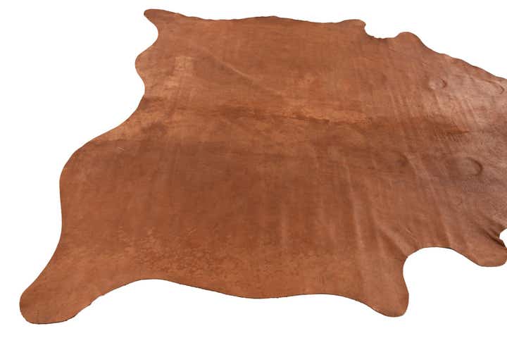 5' 11 x 6' 3 Cowhide Leather Square Rug
