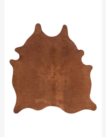 5' 11 x 6' 3 Cowhide Leather Square Rug