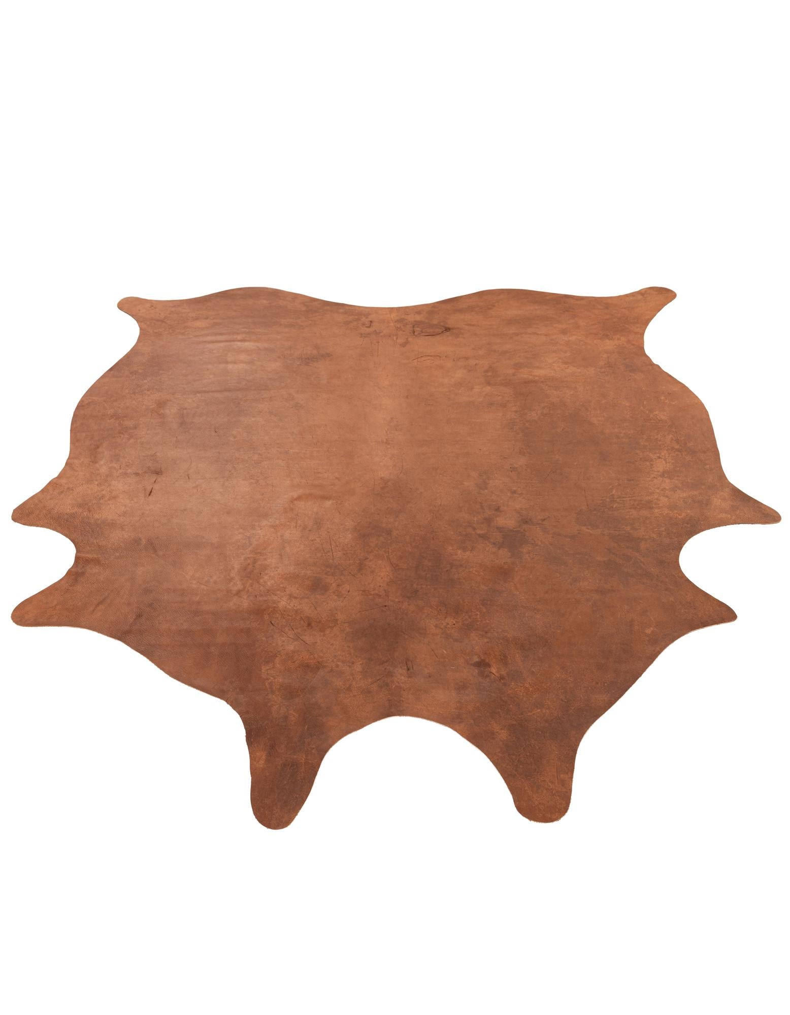 6' 2 x 6' 8 Cowhide Leather Square Rug