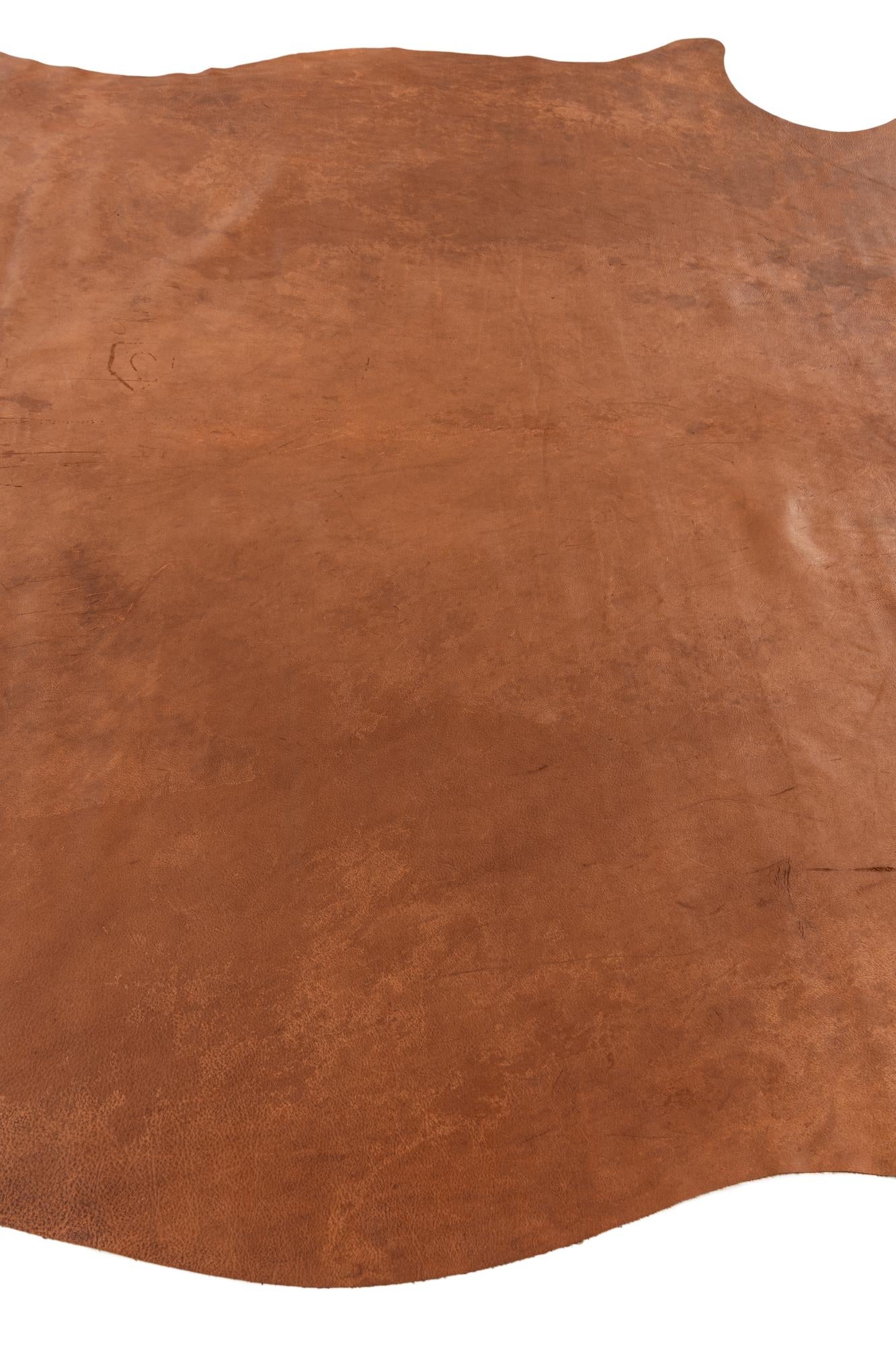 6' 2 x 6' 8 Cowhide Leather Square Rug