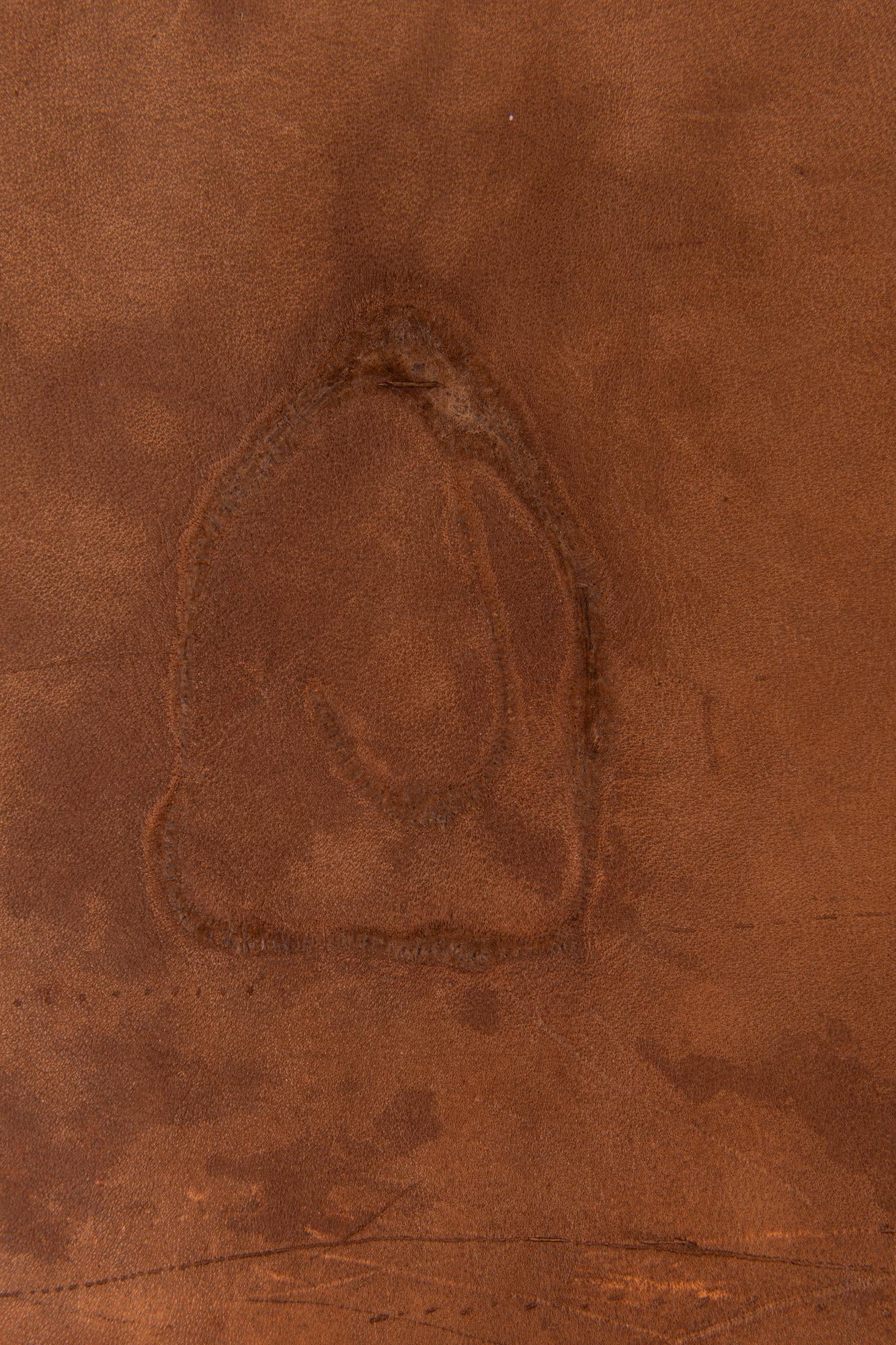 6' 2 x 6' 8 Cowhide Leather Square Rug
