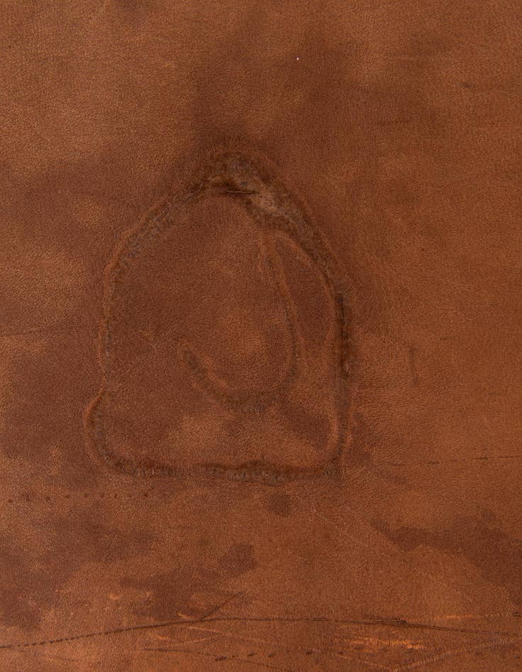 Detail image of 6' 2 x 6' 8 Cowhide Leather Square Rug