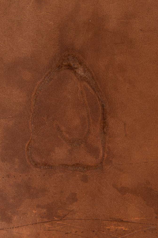 6' 2 x 6' 8 Cowhide Leather Square Rug