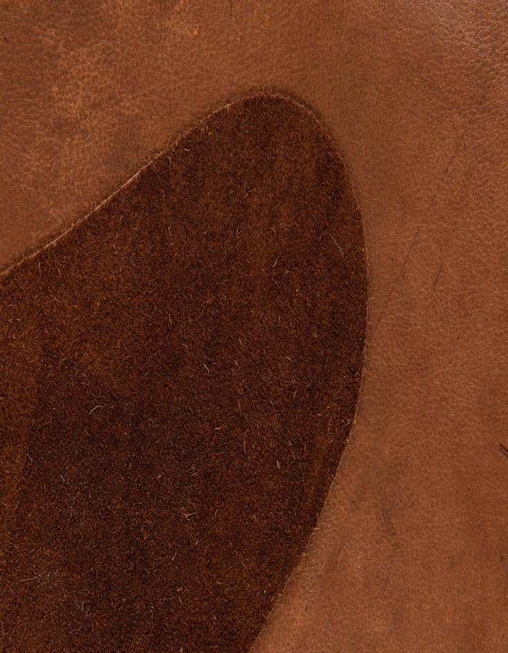 Detail image of 6' 2 x 6' 8 Cowhide Leather Square Rug