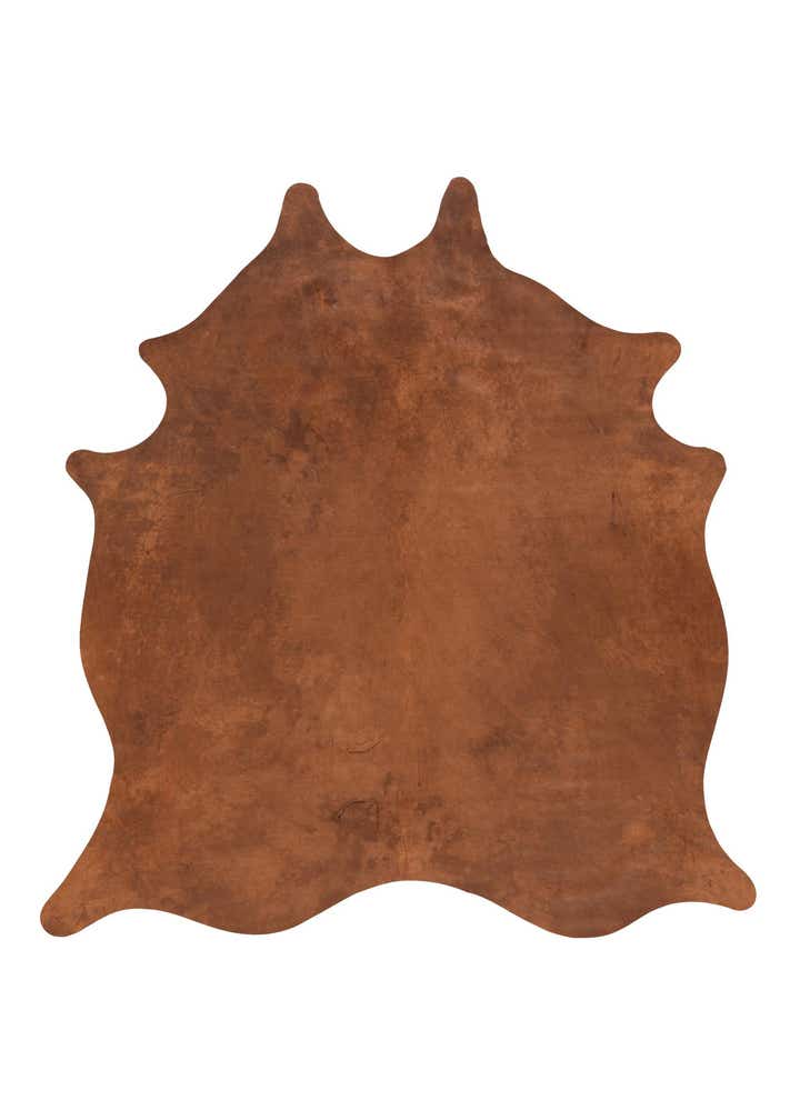 6' 2 x 6' 8 Cowhide Leather Square Rug
